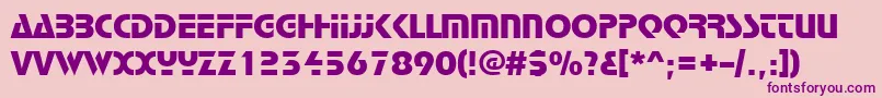 Stop Font – Purple Fonts on Pink Background