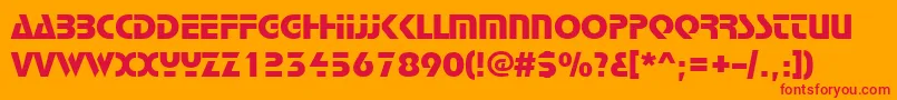 Stop Font – Red Fonts on Orange Background