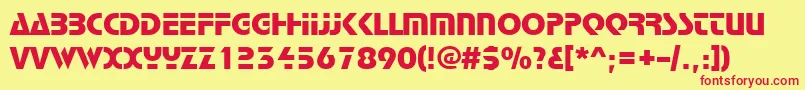 Stop Font – Red Fonts on Yellow Background