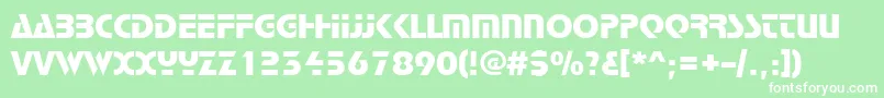 Stop Font – White Fonts on Green Background