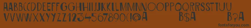 DkSiriusB-fontti – mustat fontit ruskealla taustalla