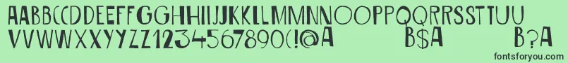 DkSiriusB Font – Black Fonts on Green Background