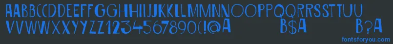 DkSiriusB Font – Blue Fonts on Black Background