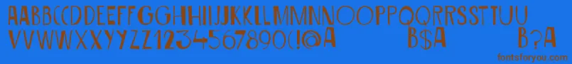 DkSiriusB Font – Brown Fonts on Blue Background