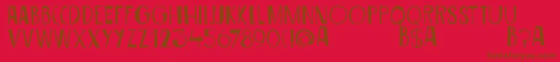 Czcionka DkSiriusB – brązowe czcionki na czerwonym tle