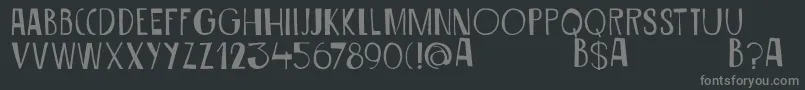 DkSiriusB-Schriftart – Graue Schriften auf schwarzem Hintergrund