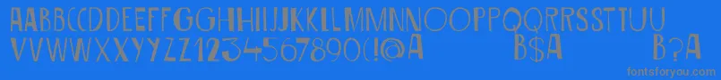 Fonte DkSiriusB – fontes cinzas em um fundo azul