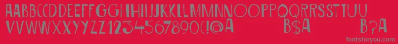 DkSiriusB-Schriftart – Graue Schriften auf rotem Hintergrund