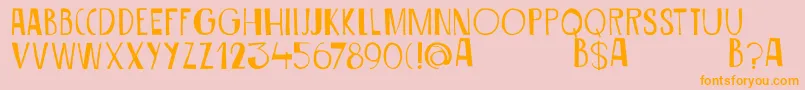 DkSiriusB Font – Orange Fonts on Pink Background