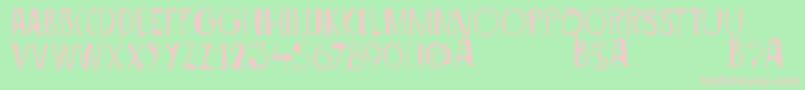 DkSiriusB Font – Pink Fonts on Green Background