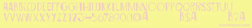 DkSiriusB Font – Pink Fonts on Yellow Background