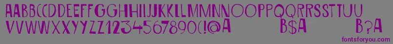 Czcionka DkSiriusB – fioletowe czcionki na szarym tle