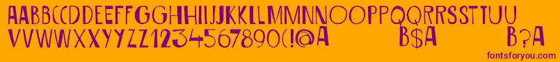 DkSiriusB Font – Purple Fonts on Orange Background
