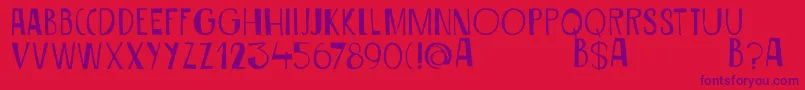 DkSiriusB Font – Purple Fonts on Red Background