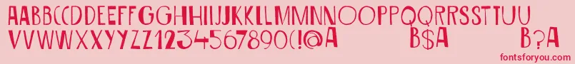 DkSiriusB Font – Red Fonts on Pink Background