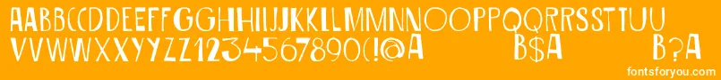 DkSiriusB Font – White Fonts on Orange Background