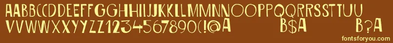 DkSiriusB Font – Yellow Fonts on Brown Background