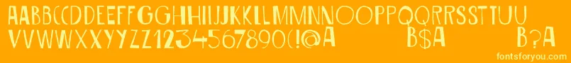 DkSiriusB Font – Yellow Fonts on Orange Background
