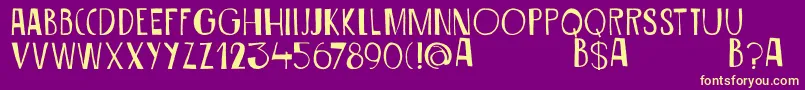 DkSiriusB Font – Yellow Fonts on Purple Background