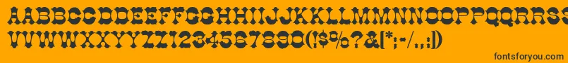 Cottonwood Font – Black Fonts on Orange Background