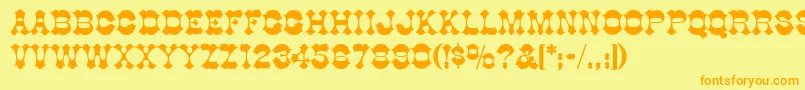 Cottonwood Font – Orange Fonts on Yellow Background