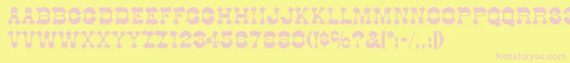 Cottonwood Font – Pink Fonts on Yellow Background