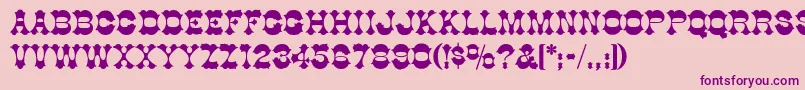 Cottonwood Font – Purple Fonts on Pink Background