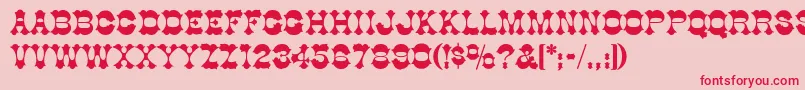 Cottonwood Font – Red Fonts on Pink Background