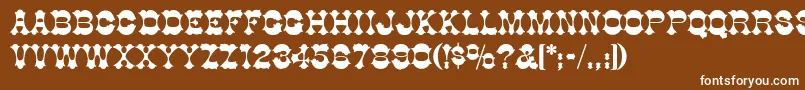 Cottonwood Font – White Fonts on Brown Background