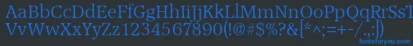 フォントAccoladelhRegular – 黒い背景に青い文字