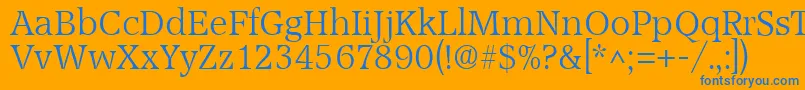 AccoladelhRegular Font – Blue Fonts on Orange Background