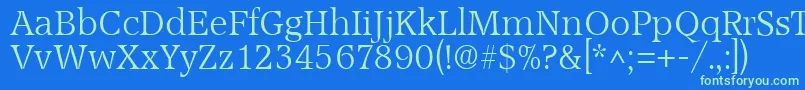 AccoladelhRegular Font – Green Fonts on Blue Background