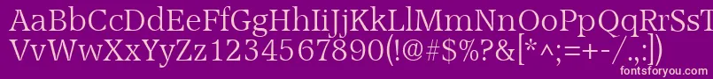 AccoladelhRegular Font – Pink Fonts on Purple Background