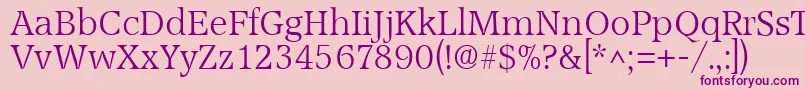 AccoladelhRegular-Schriftart – Violette Schriften auf rosa Hintergrund
