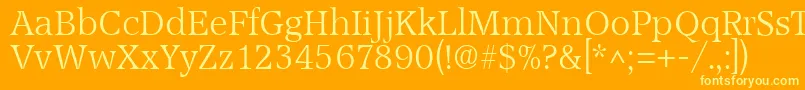 フォントAccoladelhRegular – オレンジの背景に黄色の文字