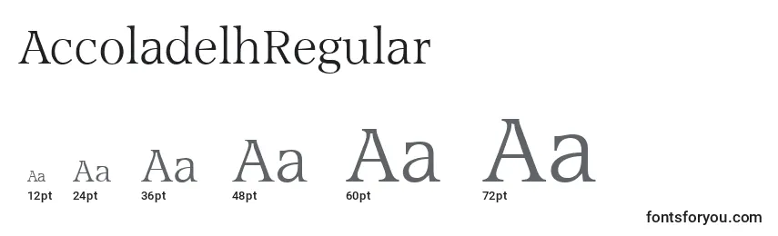 Размеры шрифта AccoladelhRegular
