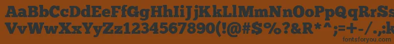 Chunkfive Font – Black Fonts on Brown Background