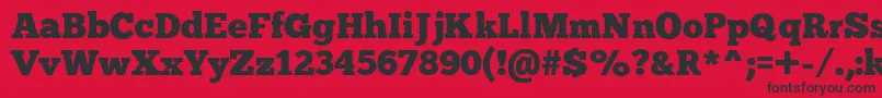 Chunkfive Font – Black Fonts on Red Background