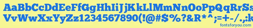 Chunkfive Font – Blue Fonts on Yellow Background