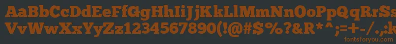 Chunkfive Font – Brown Fonts on Black Background