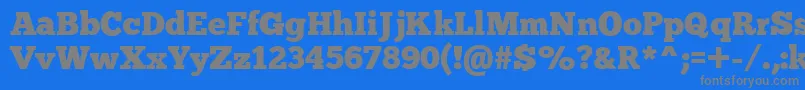 Chunkfive Font – Gray Fonts on Blue Background