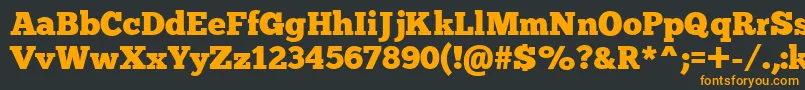 Chunkfive Font – Orange Fonts on Black Background