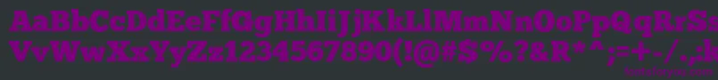 Chunkfive Font – Purple Fonts on Black Background