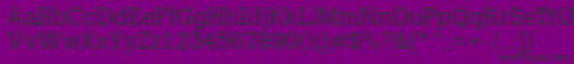 CalvertmtstdLight Font – Black Fonts on Purple Background
