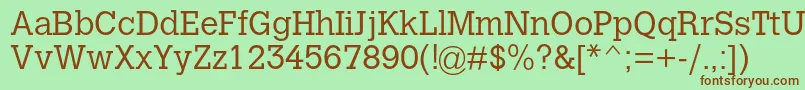 CalvertmtstdLight Font – Brown Fonts on Green Background