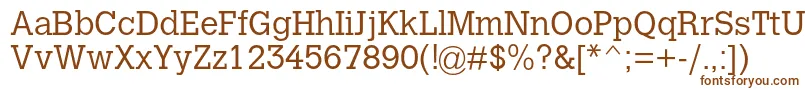 Шрифт CalvertmtstdLight – коричневые шрифты на белом фоне