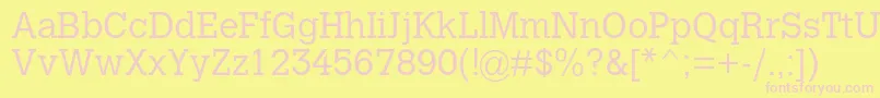 CalvertmtstdLight Font – Pink Fonts on Yellow Background