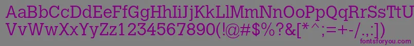 CalvertmtstdLight Font – Purple Fonts on Gray Background
