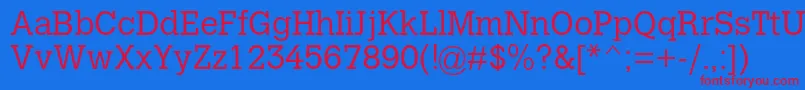 フォントCalvertmtstdLight – 赤い文字の青い背景