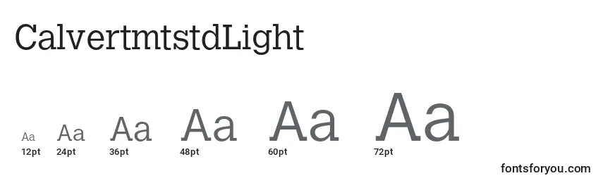 CalvertmtstdLight Font Sizes